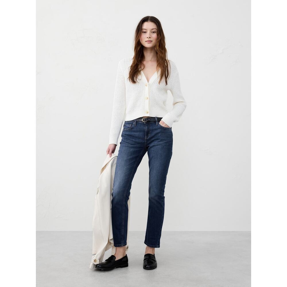 [Banana Republic] Dark Wash High Rise Ankle Length Girlfriend Fit Jeans Sz 29/8